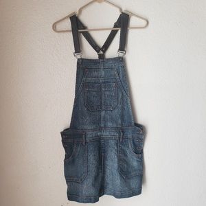 Clash women's denim jean overall skirt dress